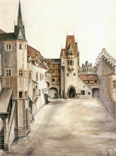 Копия картины "двор бывшего замка в инсбруке без облаков" художника "дюрер альбрехт"