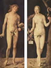 Картина "адам и ева" художника "дюрер альбрехт"