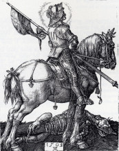 Репродукция картины "св. георгий верхом" художника "дюрер альбрехт"