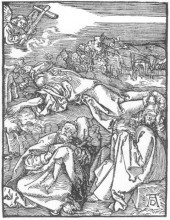 Репродукция картины "иисус христос на масличной горе" художника "дюрер альбрехт"