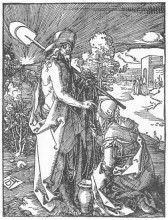 Репродукция картины "христос является марии магдалине" художника "дюрер альбрехт"