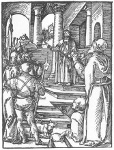 Репродукция картины "христос перед пилатом" художника "дюрер альбрехт"