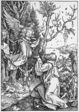 Картина "иоаким и ангел из жития девы марии" художника "дюрер альбрехт"