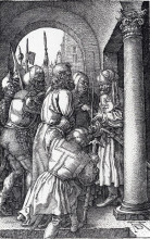 Репродукция картины "христос перед пилатом" художника "дюрер альбрехт"