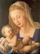 Копия картины "дева мария с младенцем и полусъеденной грушей" художника "дюрер альбрехт"