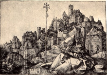 Репродукция картины "св. антоний в городе" художника "дюрер альбрехт"