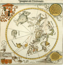 Репродукция картины "карта южного неба" художника "дюрер альбрехт"