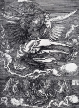 Картина "наплечный плат, который держит ангел" художника "дюрер альбрехт"