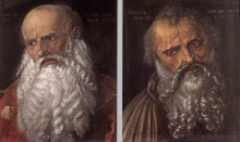 Репродукция картины "апостолы филипп и иаков зеведеев" художника "дюрер альбрехт"