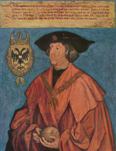 Копия картины "портрет имератора максимилиана i" художника "дюрер альбрехт"