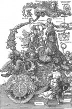 Репродукция картины "большая триумфальная повозка" художника "дюрер альбрехт"