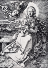 Копия картины "мадонна коронованная ангелами" художника "дюрер альбрехт"