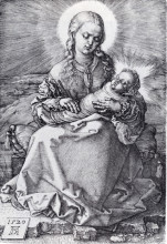 Репродукция картины "мадонна со спеленутым младенцем" художника "дюрер альбрехт"