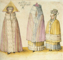 Репродукция картины "три могущественные дамы из ливонии" художника "дюрер альбрехт"