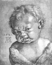 Репродукция картины "плачущий ангелок" художника "дюрер альбрехт"