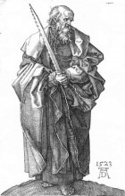 Репродукция картины "св. симеон" художника "дюрер альбрехт"