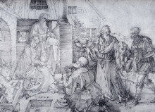 Копия картины "поклонение мудрецов" художника "дюрер альбрехт"