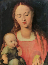 Репродукция картины "дева мария с младенцем" художника "дюрер альбрехт"
