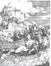 Копия картины "морской монстр уносит принцессу" художника "дюрер альбрехт"
