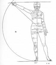 Репродукция картины "фигура женщины, показанная в движении" художника "дюрер альбрехт"
