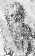 Репродукция картины "бородатый мужчина" художника "дюрер альбрехт"