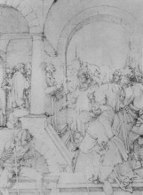 Копия картины "христос перед пилатом" художника "дюрер альбрехт"