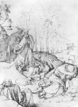 Репродукция картины "христос на масличной горе" художника "дюрер альбрехт"