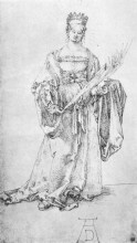 Репродукция картины "коронованный святой мученик" художника "дюрер альбрехт"