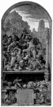 Репродукция картины "эскиз для битвы самсона с филистимлянами (часовня фуггеров в аугсбурге)" художника "дюрер альбрехт"