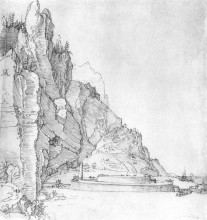 Картина "форт между горами и морем" художника "дюрер альбрехт"