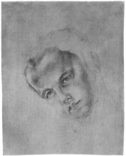 Репродукция картины "голова мальчика" художника "дюрер альбрехт"
