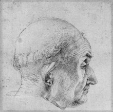 Репродукция картины "голова папы" художника "дюрер альбрехт"