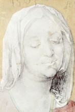 Репродукция картины "голова девы марии" художника "дюрер альбрехт"