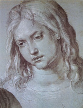 Репродукция картины "голова двенадцатилетнего христа" художника "дюрер альбрехт"