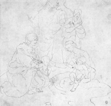 Репродукция картины "святое семейство" художника "дюрер альбрехт"