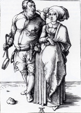 Репродукция картины "повар и его жена" художника "дюрер альбрехт"