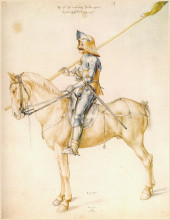Репродукция картины "рыцарь верхом" художника "дюрер альбрехт"