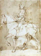 Копия картины "рыцарь верхом" художника "дюрер альбрехт"
