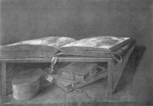 Репродукция картины "трибуна с книгами" художника "дюрер альбрехт"