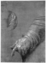 Репродукция картины "левая рука" художника "дюрер альбрехт"