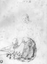 Картина "мадонна с младенцем" художника "дюрер альбрехт"