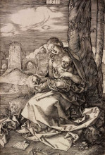 Картина "дева мария с грушей" художника "дюрер альбрехт"