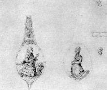 Копия картины "орнамент для двух ложек" художника "дюрер альбрехт"