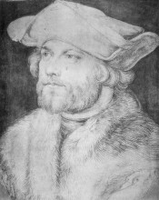 Репродукция картины "портрет мужчины (дамиан ван дер гус)" художника "дюрер альбрехт"