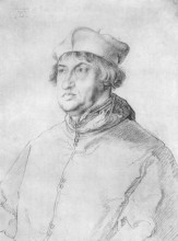 Картина "портрет кардинала альбрехта бранденбургского" художника "дюрер альбрехт"