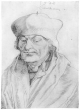 Репродукция картины "портрет эразма роттердамского" художника "дюрер альбрехт"