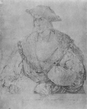 Репродукция картины "портрет генри паркера, лорда морли" художника "дюрер альбрехт"