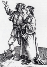 Репродукция картины "деревенская пара" художника "дюрер альбрехт"