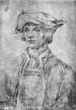 Репродукция картины "портрет лукаса ван лейдена" художника "дюрер альбрехт"
