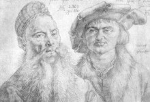 Копия картины "портрет пауля топлера и мартина пфинцига" художника "дюрер альбрехт"